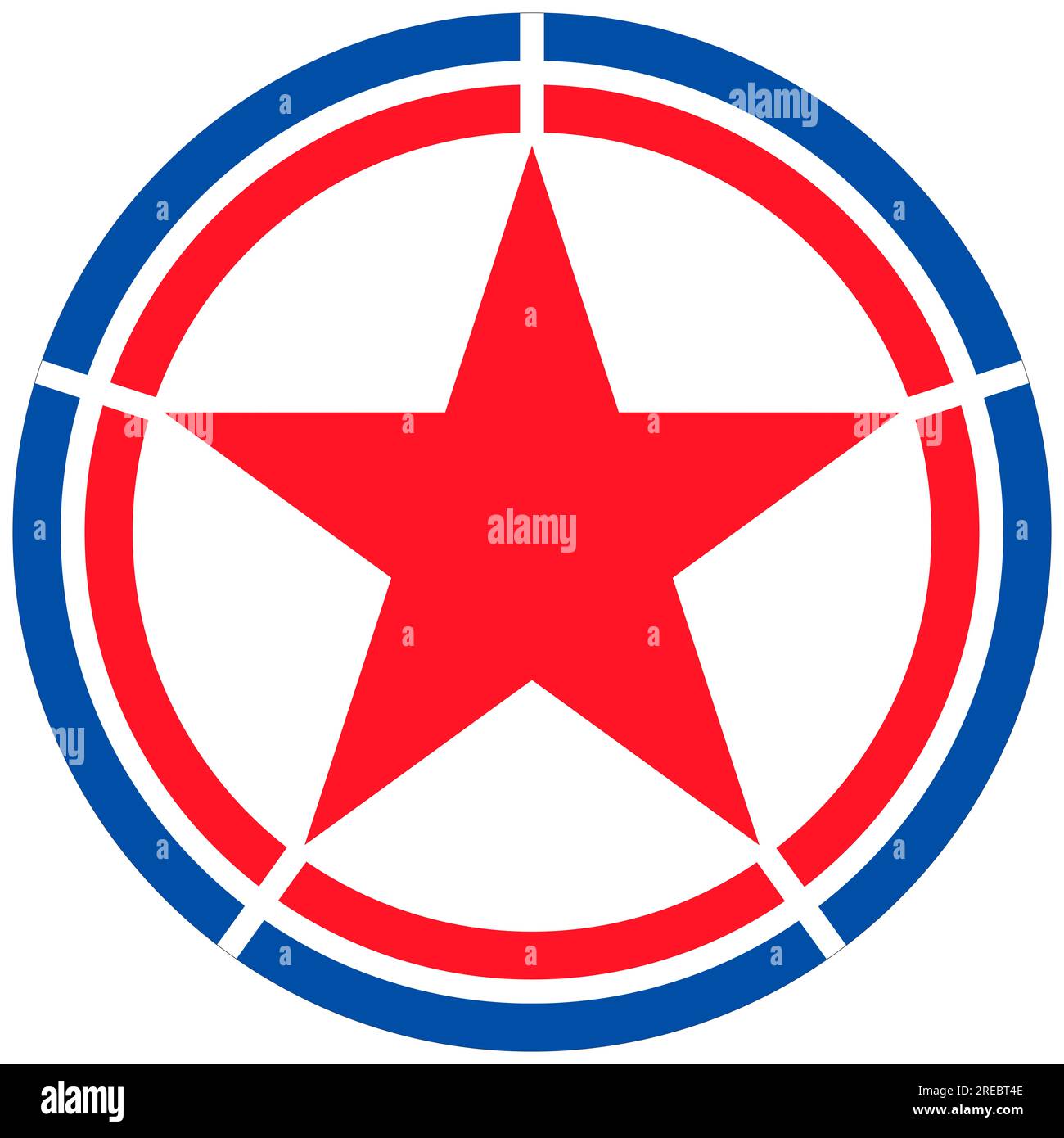 Cocarde aérienne et anti-aérienne de l'armée populaire coréenne Banque D'Images