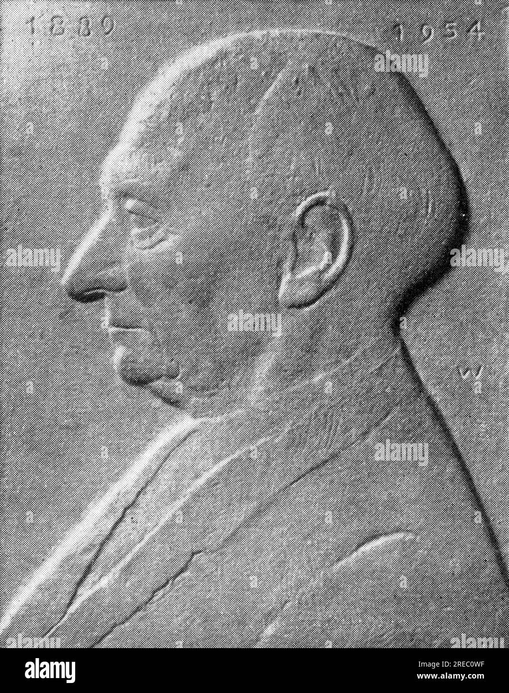 Weidanz, Gustav, 9.12.1889 - 25.8,1970, artiste allemand (sculpteur), autoportrait, BRONZE, 1954, INFORMATIONS-AUTORISATION-DROITS-SUPPLÉMENTAIRES-NON-DISPONIBLES Banque D'Images