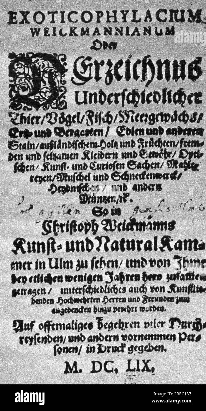 Weickmann, Christoph, 1617 - 1681, marchand allemand, INFORMATIONS-AUTORISATION-DROITS-SUPPLÉMENTAIRES-NON-DISPONIBLES Banque D'Images