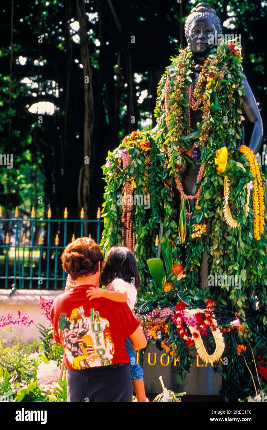 Le 100e anniversaire onipaa observance du renversement de la monarchie hawaïenne au palais Iolani Banque D'Images