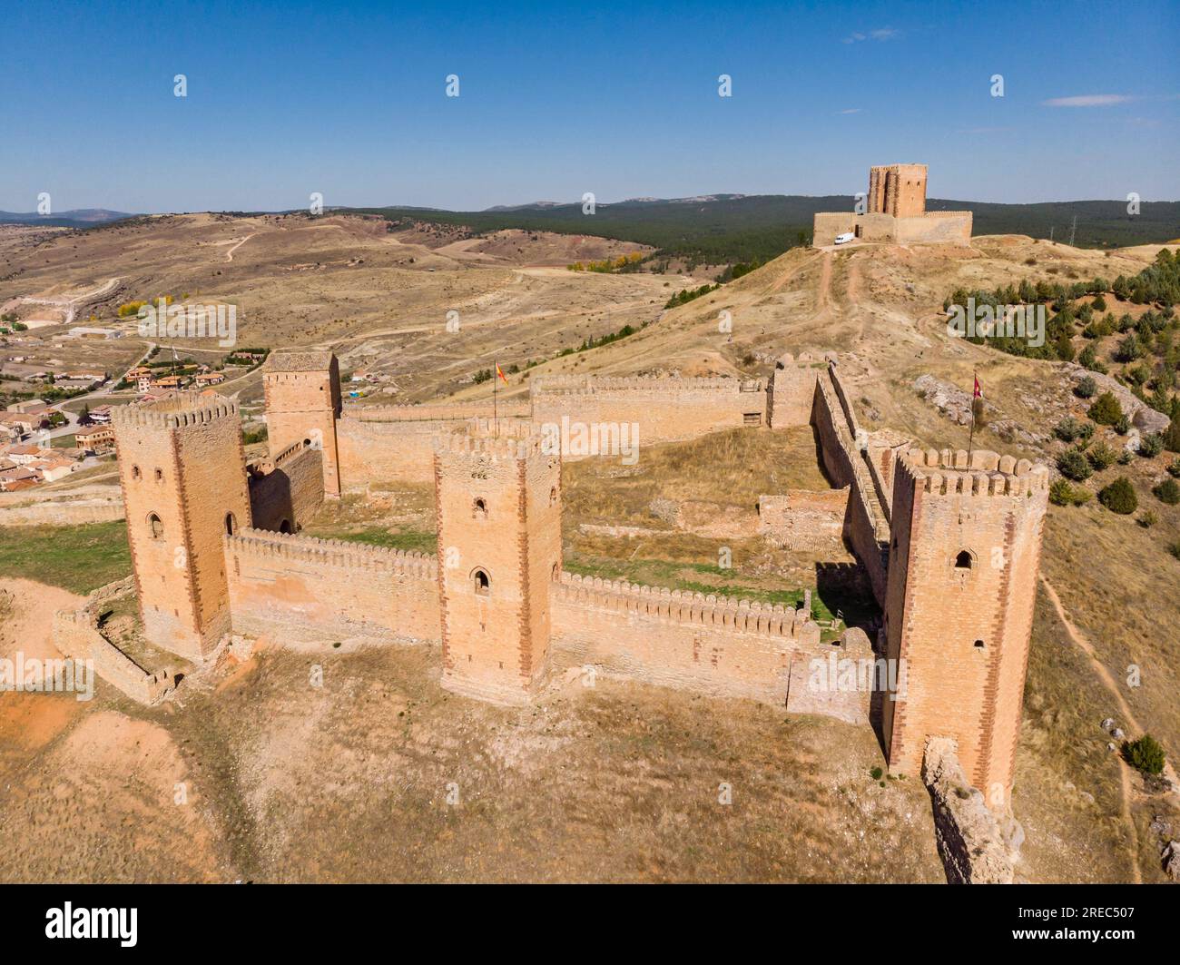 Forteresse de Molina de los Caballeros, Molina de Aragón, province de Guadalajara, Espagne, Banque D'Images