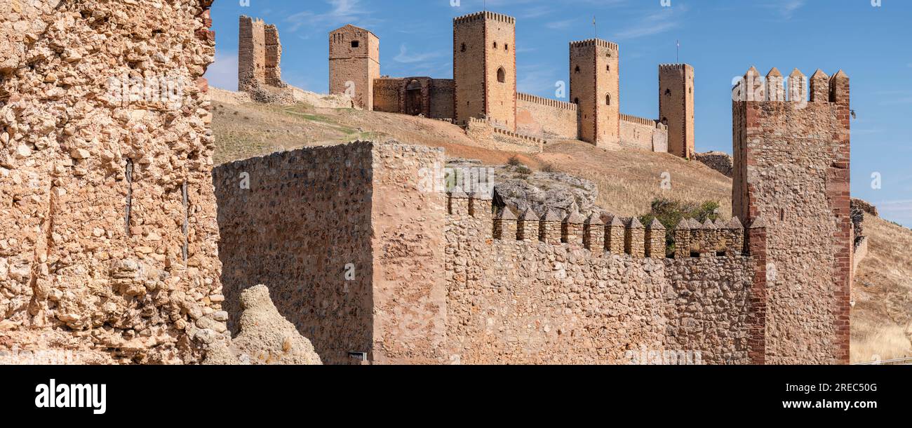 Forteresse de Molina de los Caballeros, Molina de Aragón, province de Guadalajara, Espagne, Banque D'Images