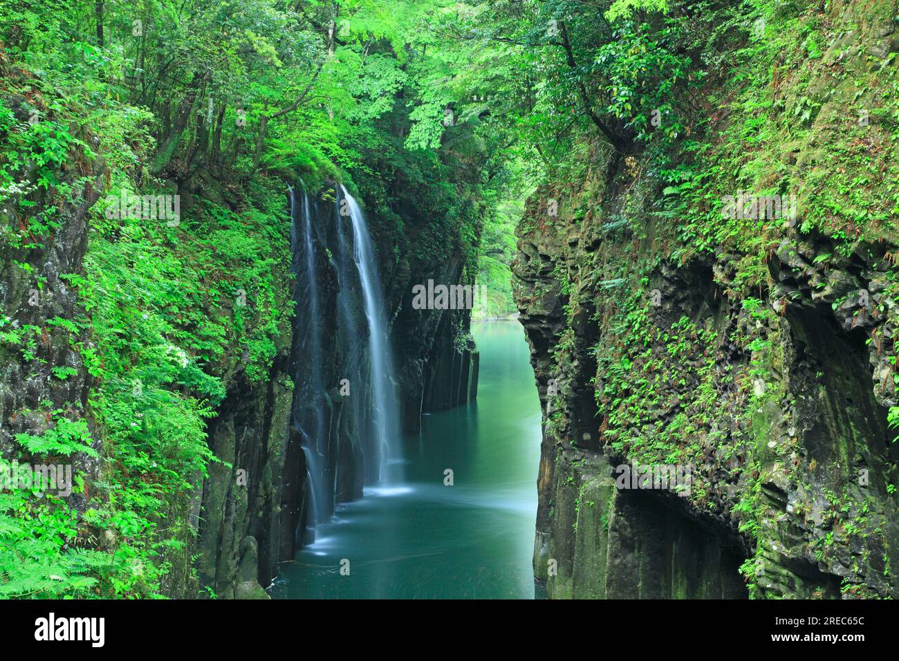 Manai pas de chute d'eau de Taki, gorge de Takachiho Banque D'Images