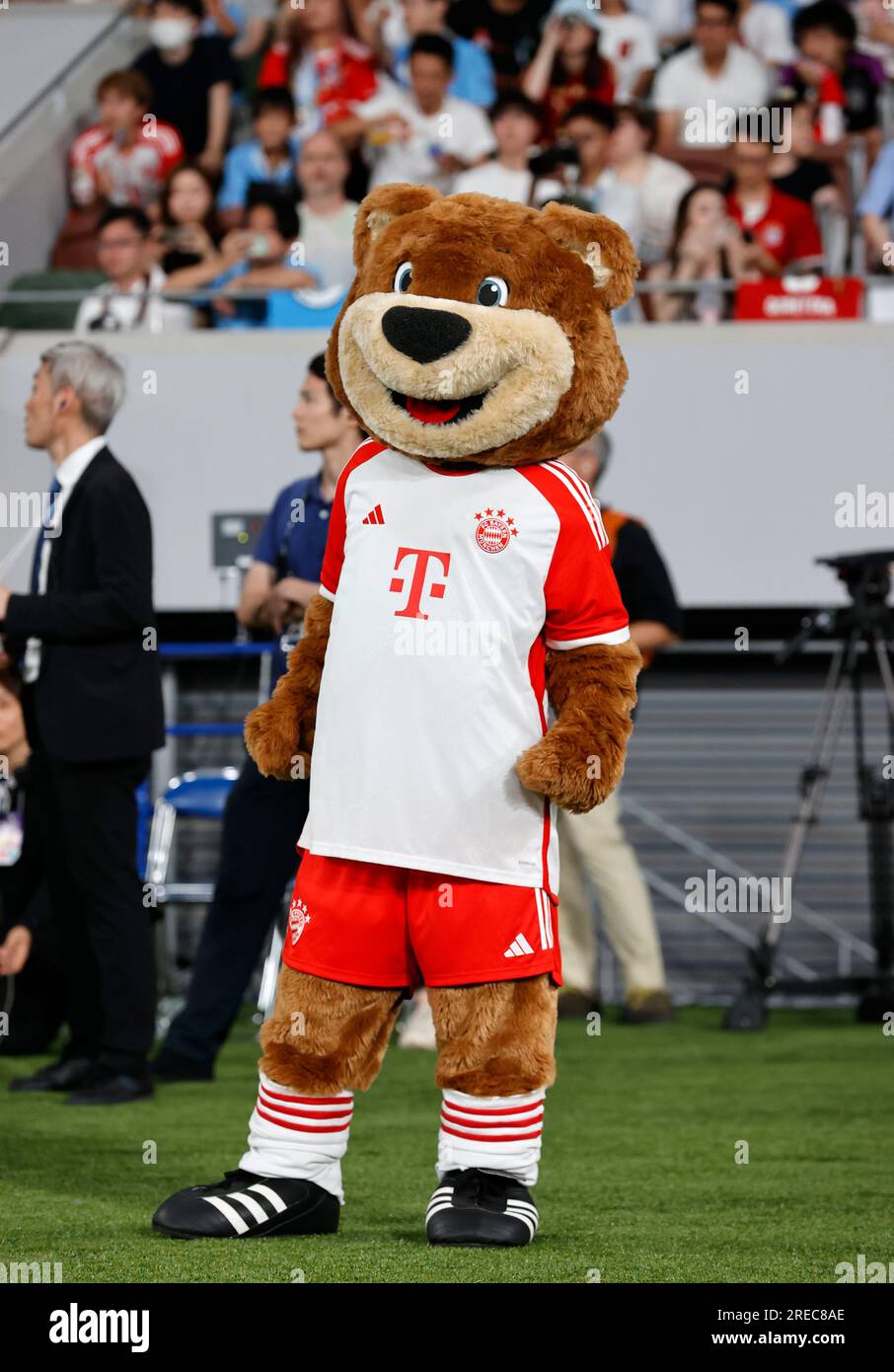 Stade national, Tokyo, Japon. 26 juillet 2023. La mascotte du Bayern Munich 'Berni', 26 juillet 2023 - football/football : match amical entre le FC Bayern Munich 1-2 Manchester City au National Stadium, Tokyo, Japon. Crédit : AFLO/Alamy Live News Banque D'Images