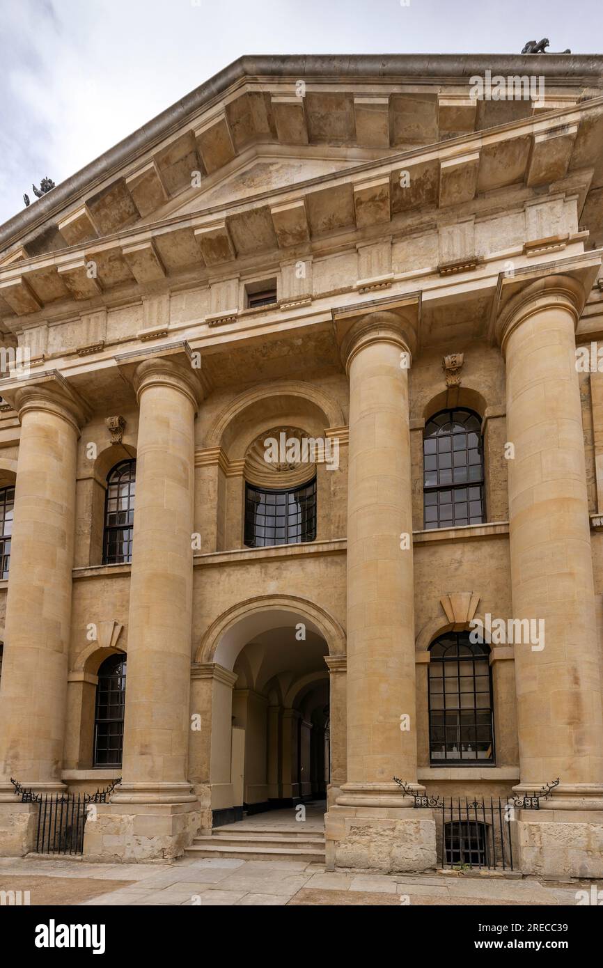 Clarendon Building Facade, qui fait partie de la Bodleian Library, Université d'Oxford, Angleterre, Royaume-Uni Banque D'Images