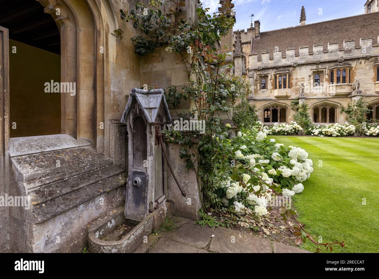 Magdalen College Cloisters, Oxford University, Oxford, Oxfordshire, Angleterre, ROYAUME-UNI Banque D'Images