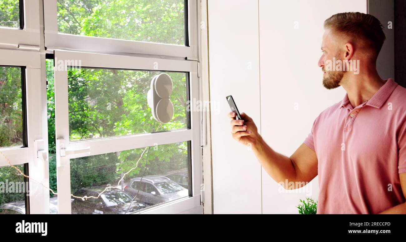 Lave-glace automatique. Machine pour appareils robotisés Banque D'Images