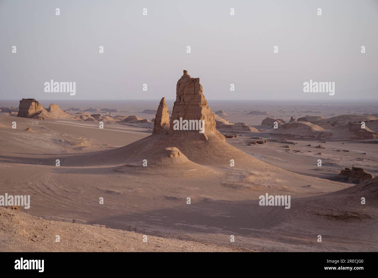 Le désert de LUT, l'endroit le plus chaud sur terre. Banque D'Images