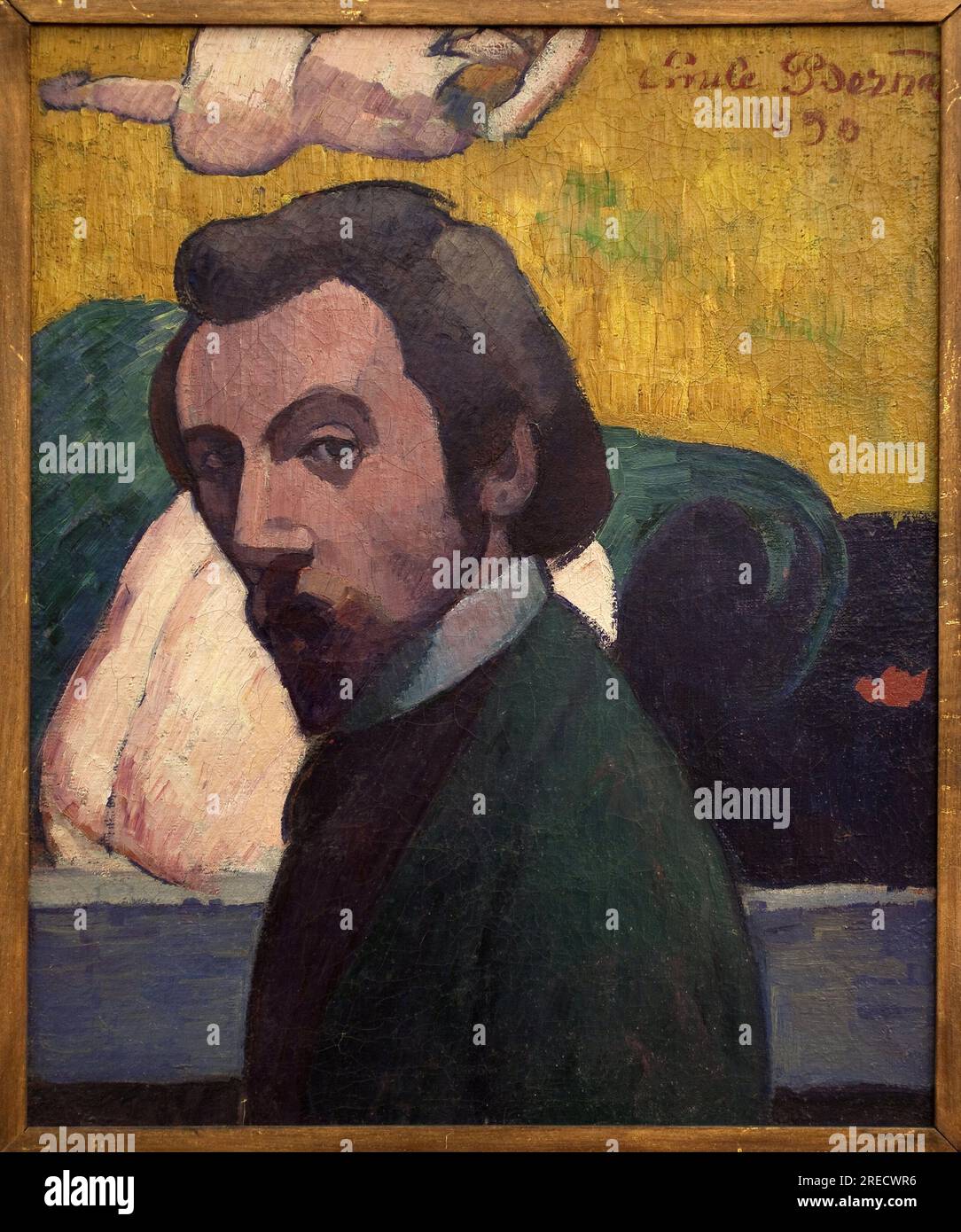 Autoportrait. Peinture de Emile Bernard (1868-1941) Huile sur toile, 1890, musée des Beaux Arts de Brest. Banque D'Images