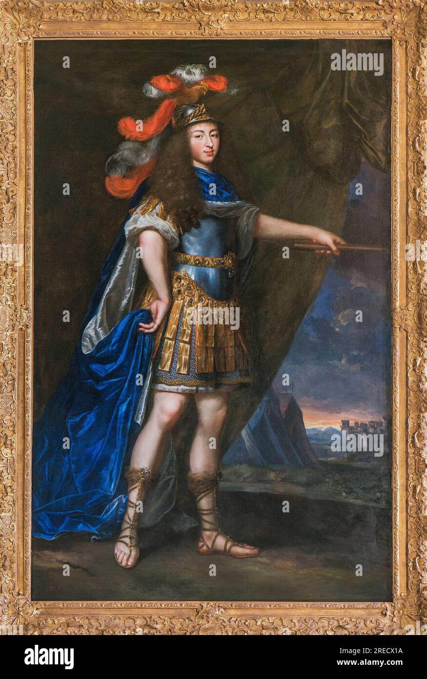 Portrait de louis XIV vetu a l'antique - peinture attribue a Jean Nocret (1615-1672) - Musée du domaine départemental de Sceaux Banque D'Images