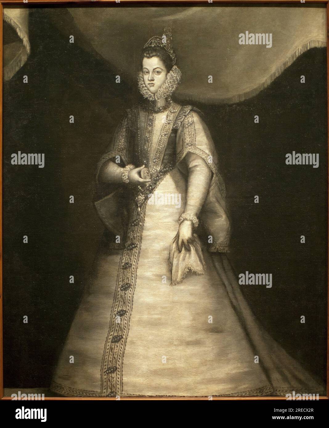 Portrait de l'infante Isabelle Claire Eugénie d'Autriche (1566-1633) (Isabelle d'Espagne). Peinture de Blas de Prado (vers 1545-1599), huile sur toile, 1583. Musée de Santa Cruz de Tolède, Espagne. Banque D'Images