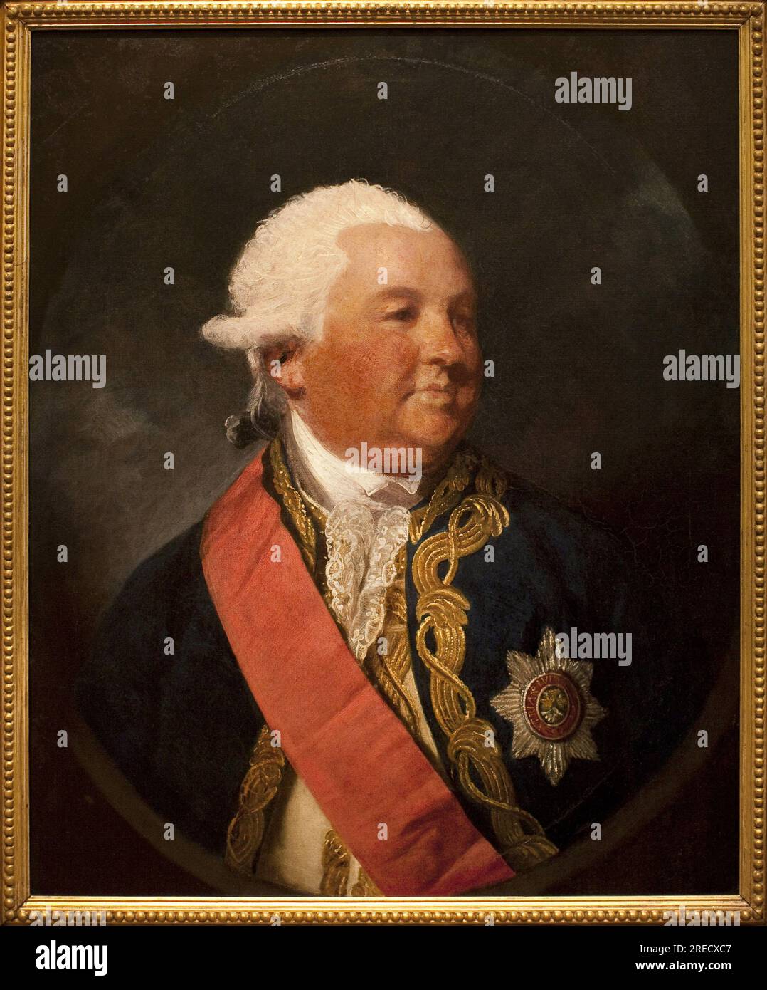 Portrait de l'amiral sir Edward Hughes (vers 1720-1794). Peinture de Joshua Reynolds (1723-1792), huile sur toile, art anglais, 18e siecle. Musée des beaux-arts de Budapest (Hongrie). Banque D'Images