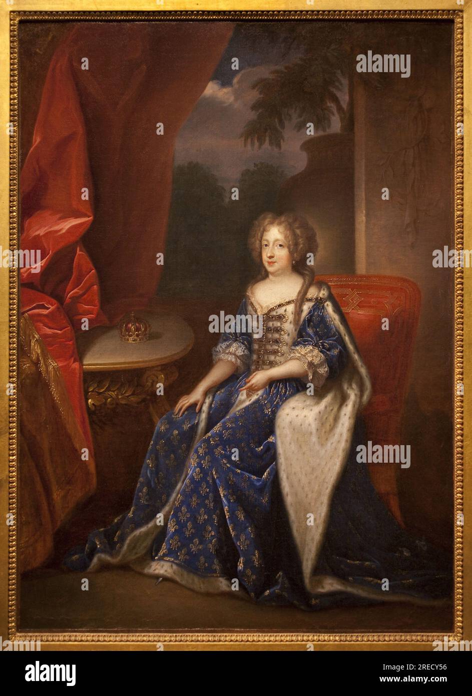 Portrait de Marie Thérèse (Marie-Thérèse) d'Autriche, reine de France (1638-1683). Peinture de Francois de Troy (1645-1730), huile sur toile, seconde moitie du 17e siecle. Musée des beaux-arts d'Angers. Banque D'Images