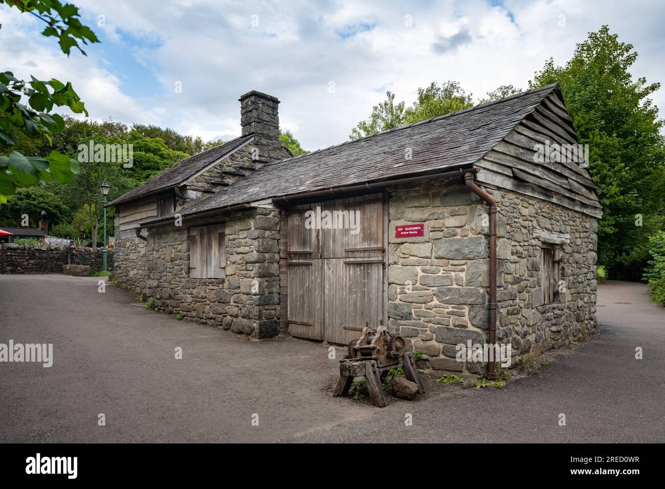 Llawr-y-glyn Smithy, St. Fagans National Museum of History, Cardiff, pays de Galles, Royaume-Uni Banque D'Images