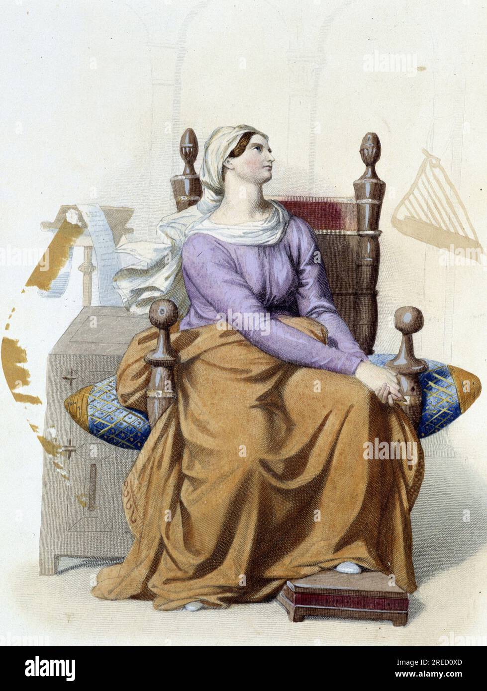Heloise (1101-1164)- dans 'Le Plutarque francais', par Mennechet, Paris, 1844-47 Banque D'Images