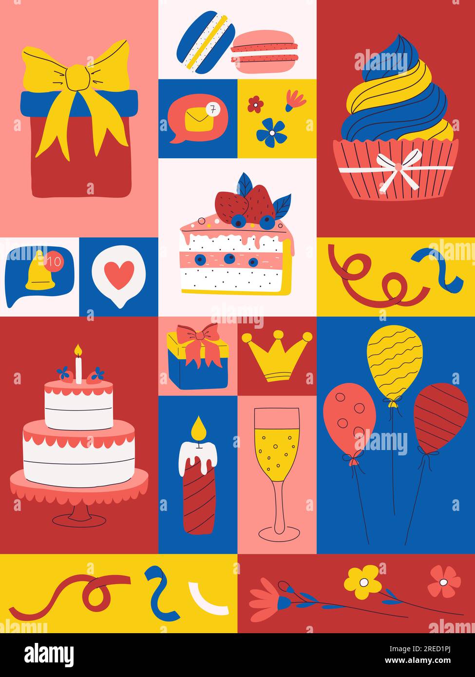 Sweets postcard Banque d'images vectorielles - Alamy