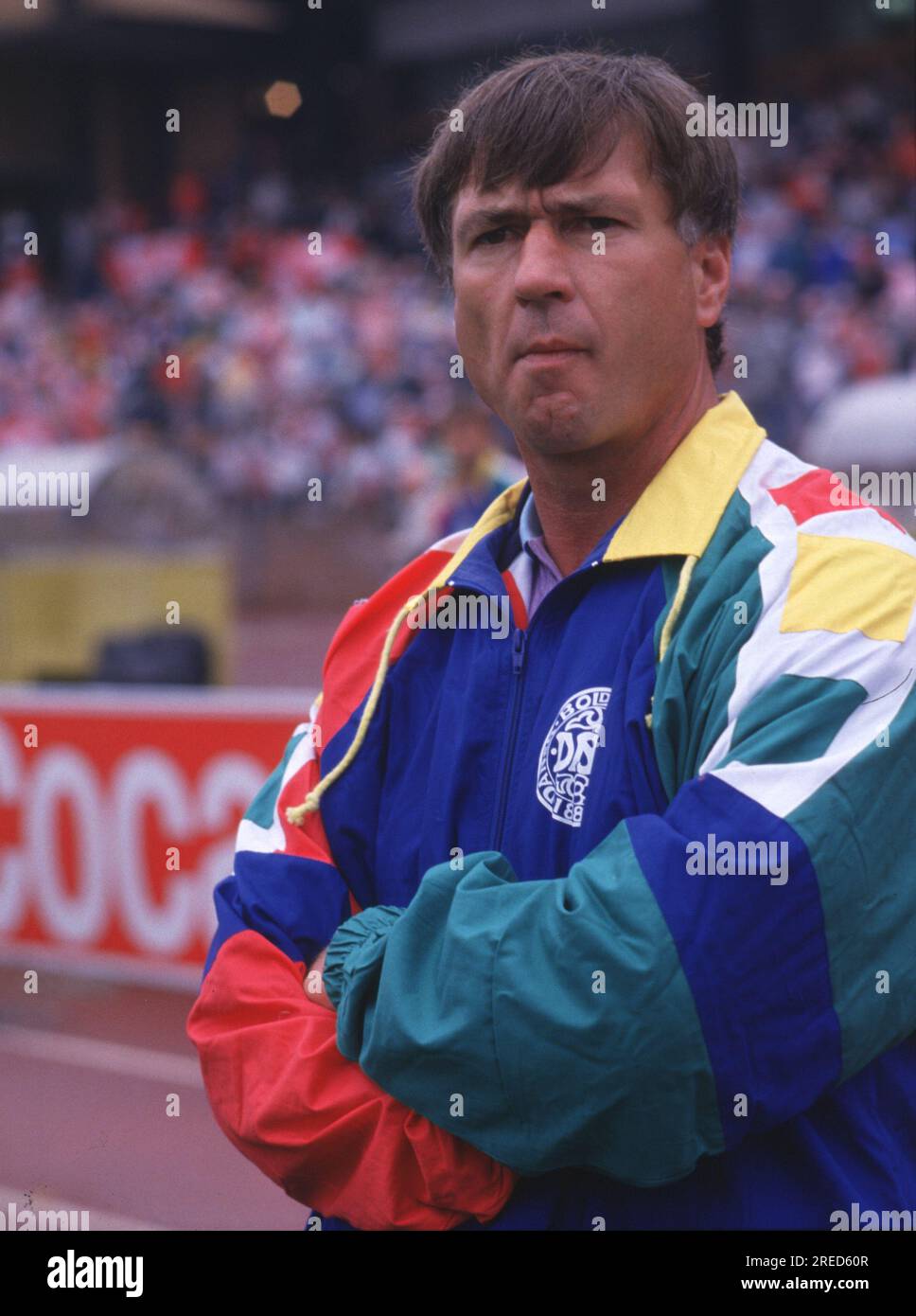 Championnat d'Europe de football 1988 Danemark - Espagne 2:3 Coach Sepp Piontek (DEN) [traduction automatique] Banque D'Images