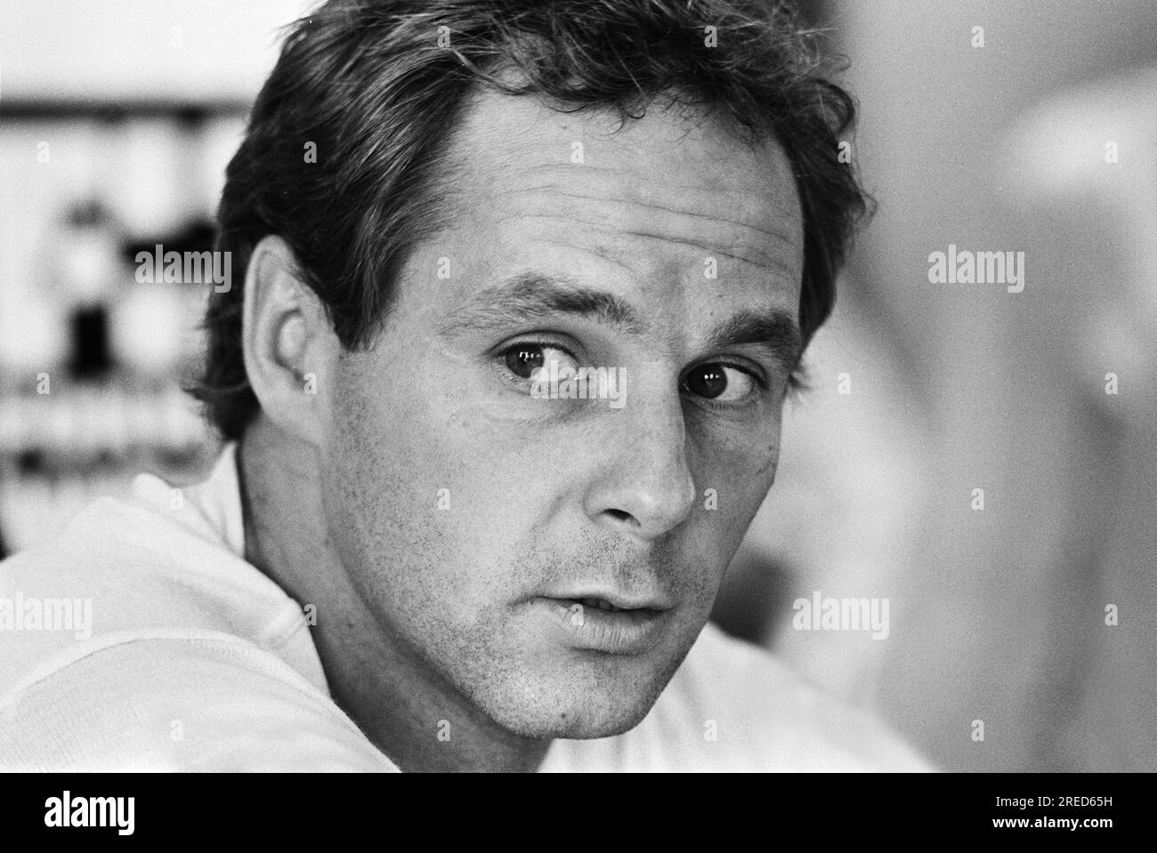 Allemagne, Hockenheim, 15/07/1992 Archive : 35-41-32 essais de Formule 1 au Hockenheimring photo : Gerhard Berger, Honda Marlboro McLaren [traduction automatique] Banque D'Images