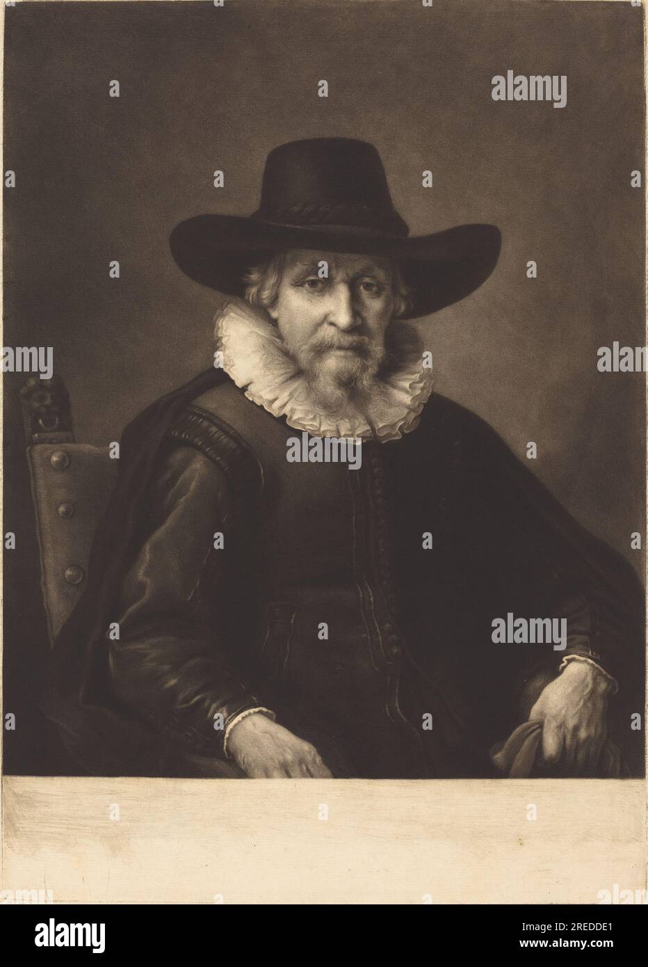 Richard Houston d'après Rembrandt van Rijn, le bourgmestre, c. 1760, mezzotinte sur papier posé, planche : 35,1 x 25 cm (13 13/16 x 9 13/16 po.) Feuille : 36,1 x 26 cm (14 3/16 x 10 1/4 po), Fonds Paul Mellon, 2001,118,13' Banque D'Images