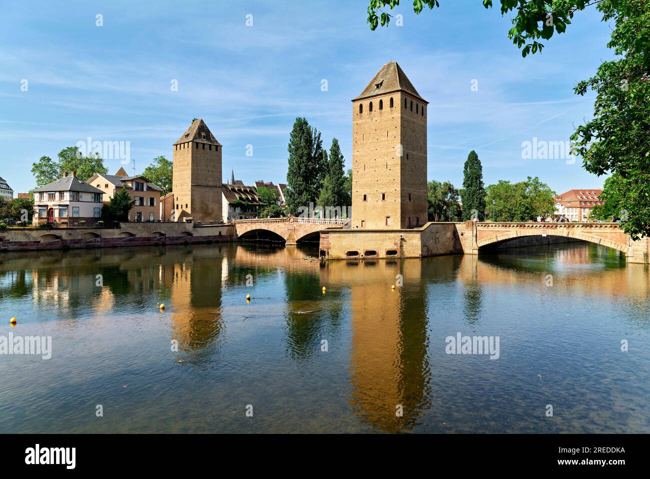 Strasbourg Alsace France. Les ponts couverts Banque D'Images