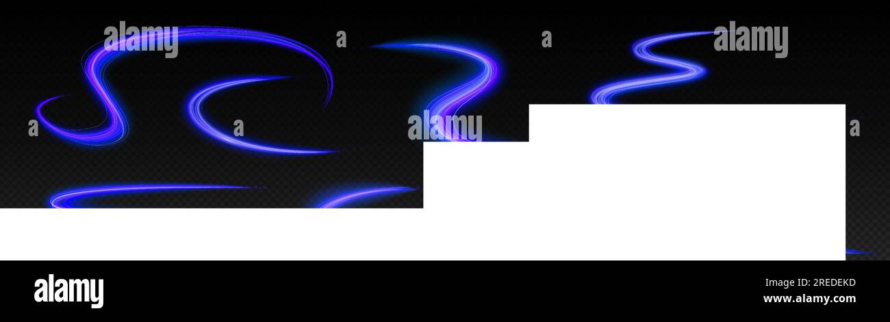 tourbillon de néon. courbe effet de lumière de ligne bleue. fond