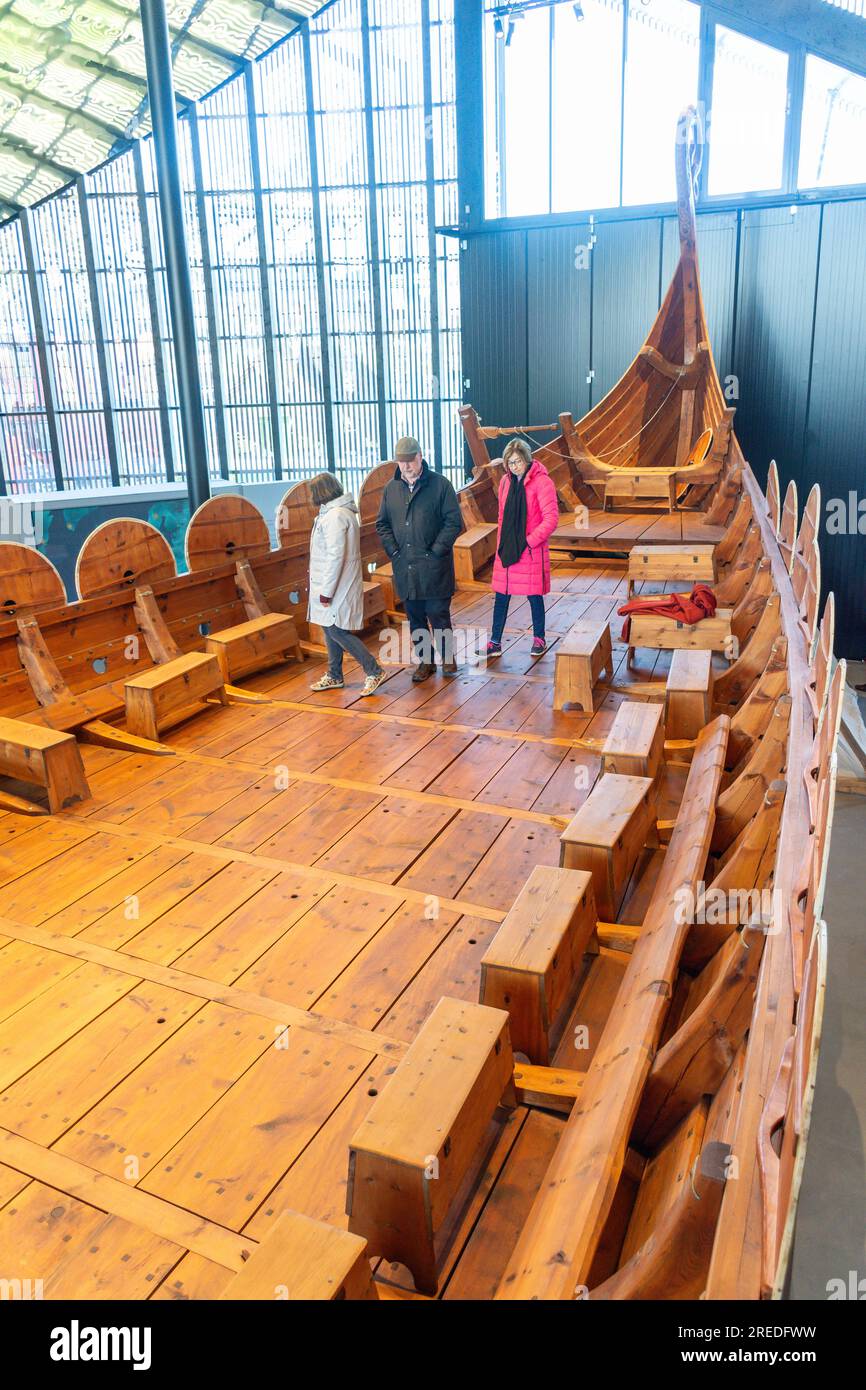 Pont du navire Myklebust, Sagastad Vikingcenter (musée des navires viking), Sjøgata, Nordfjordeid, comté de Vestland, Norvège Banque D'Images