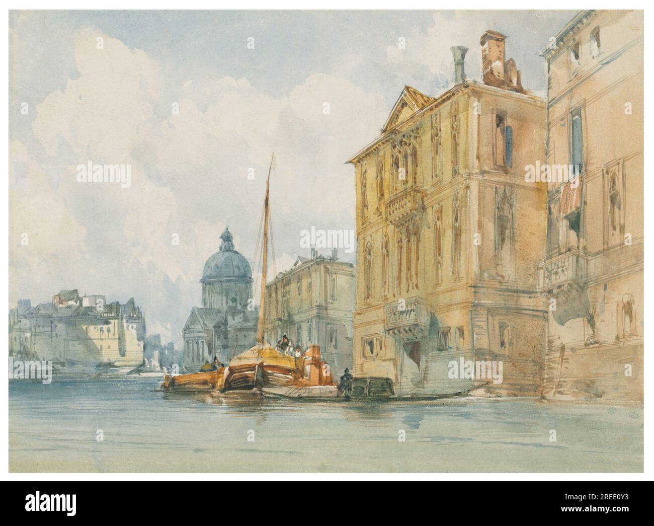 Le Grand Canal avec San Simeon Piccolo, Venise par William Callow Banque D'Images