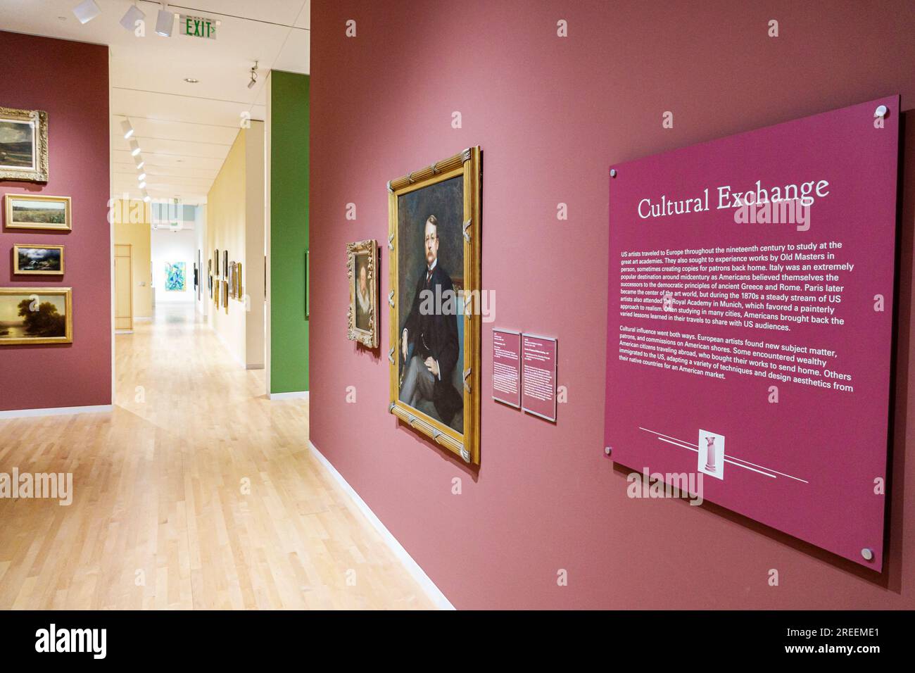 Athènes Géorgie, Université de Géorgie campus de l'école, Georgia Museum of Art, intérieur intérieur à l'intérieur, collection d'exposition, œuvres d'art, galerie p Banque D'Images