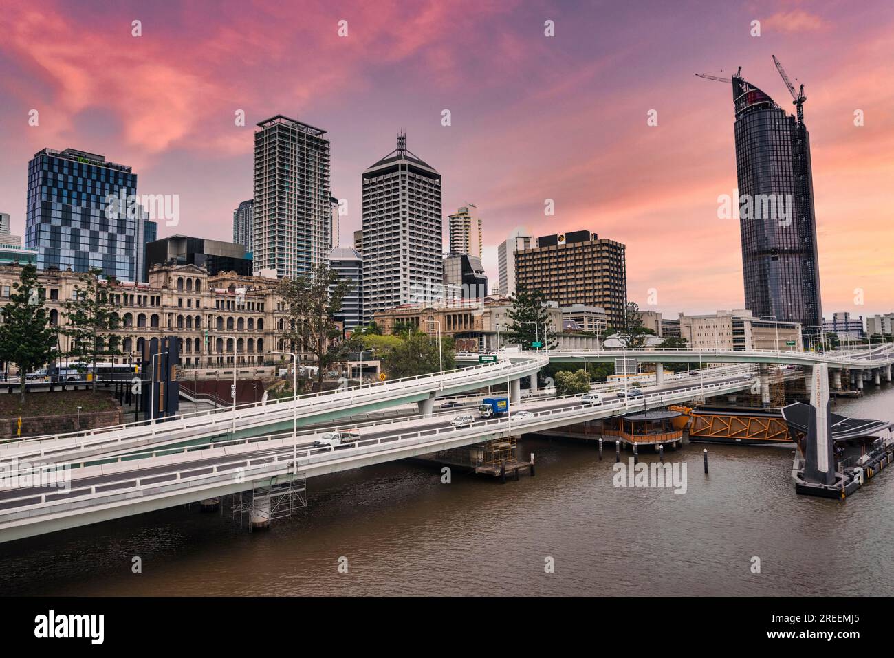 Le quartier central des affaires de Brisbane, Queensland, Australie Banque D'Images