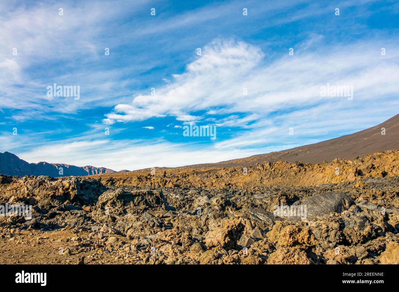 Paysage autour de vulcano sur Fogo. Cabo Verde. Afrique Banque D'Images