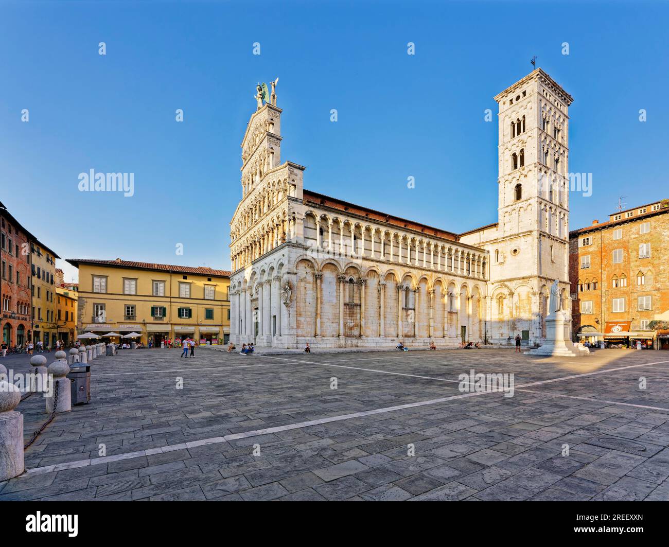 Église, Chiesa di San Michele in Foro, Piazza San Michele, Lucca, Toscane, Italie Banque D'Images