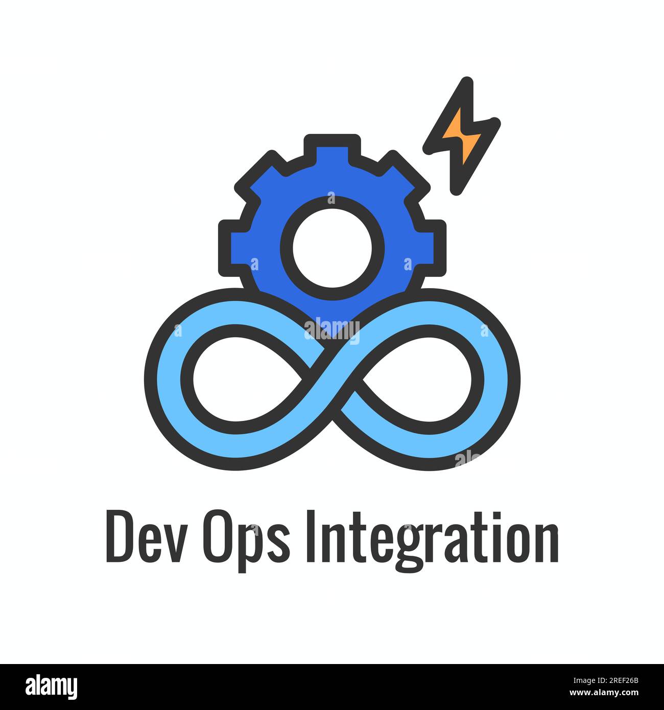Icône de l'environnement de développement de Kubernetes montrant les avantages Illustration de Vecteur