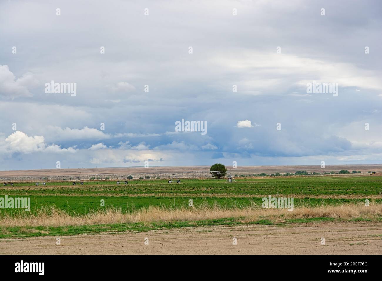 Nuages de tempête printanière inquiétants au-dessus des terres agricoles du Colorado des grandes Plaines à l'extérieur de Lamar Colorado Banque D'Images
