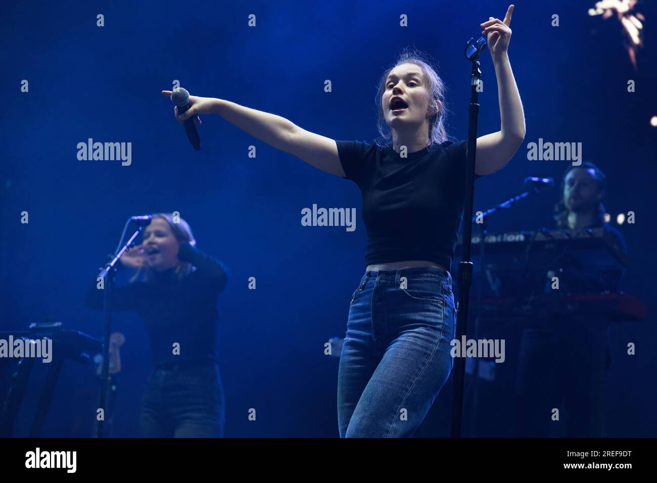 Inverness, Écosse, 27/07/2023, en tête d'affiche Sigrid sur scène lors du premier jour du Belladrum FestivalCredit : Brian Anderson/Alamy Live News Banque D'Images
