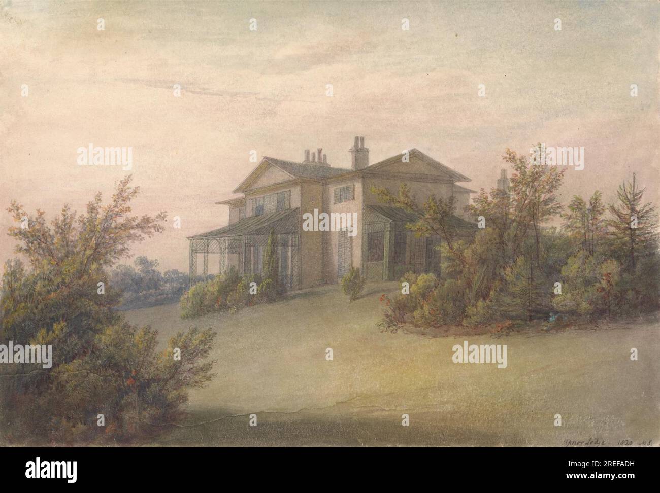 Upnor Lodge 1820 par Mary Smirke Banque D'Images