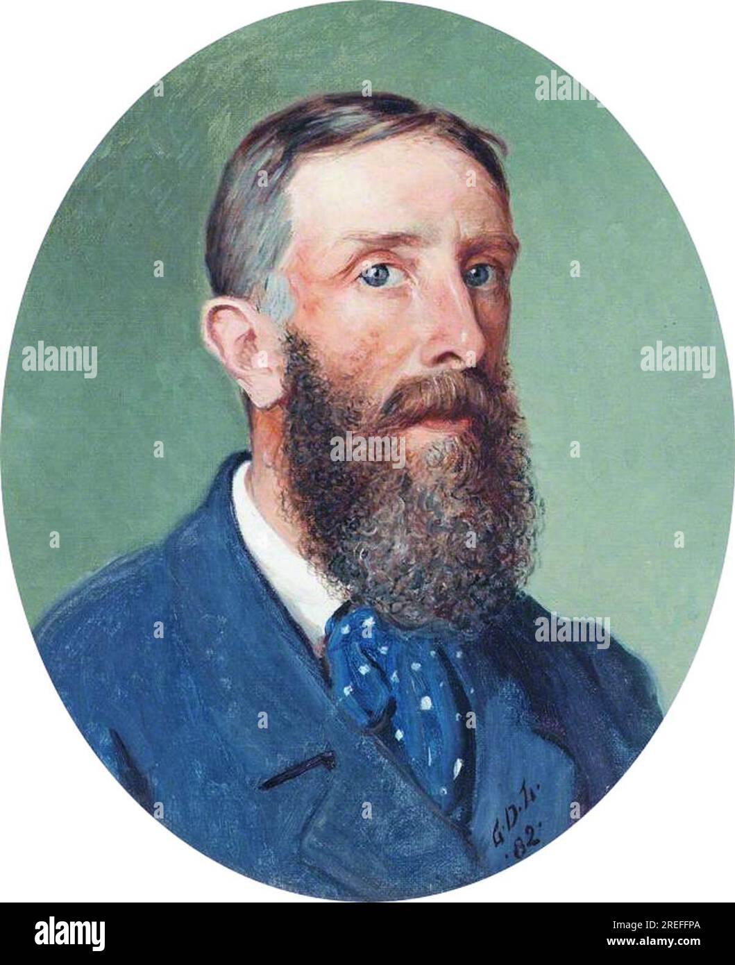 Autoportrait 1882 par George Dunlop Leslie Banque D'Images
