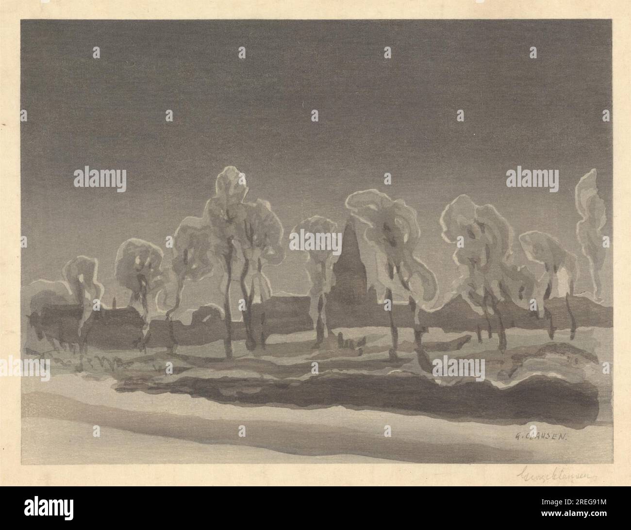 Camblain-l'Abbé 1920 de George Clausen Banque D'Images