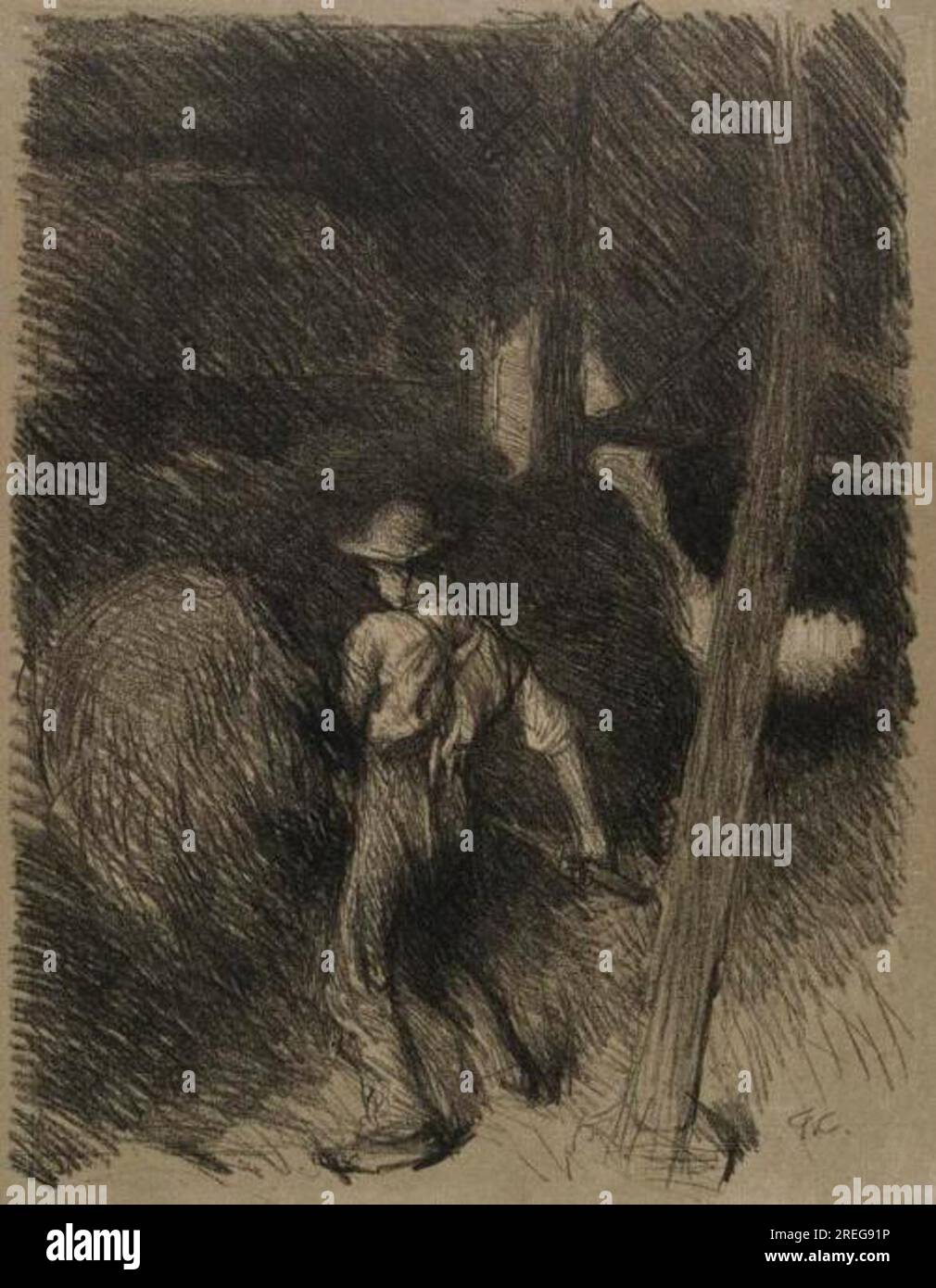 The Haybarn - Sir George Clausen circa 1895 par George Clausen Banque D'Images