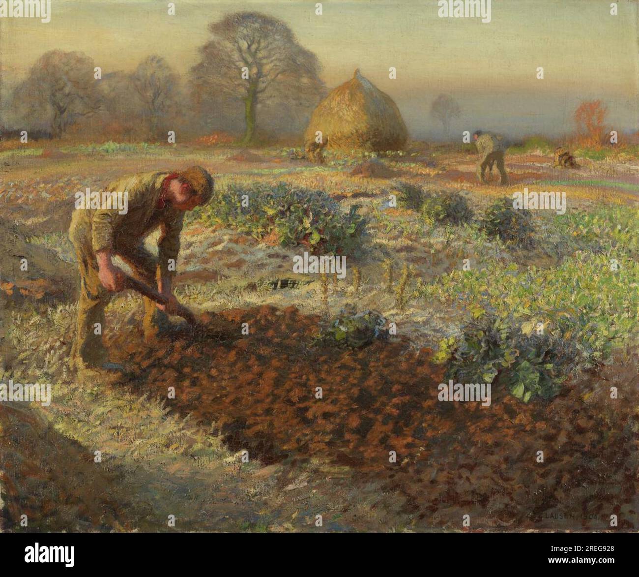 A Frosty Mars Morning 1904 par George Clausen Banque D'Images