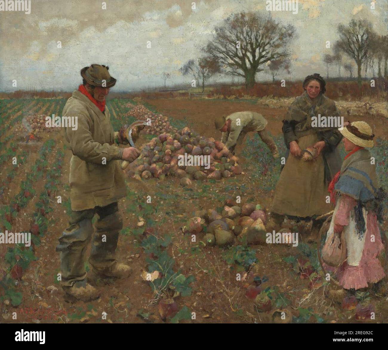 Travaux d'hiver entre 1883 et 1884 par George Clausen Banque D'Images