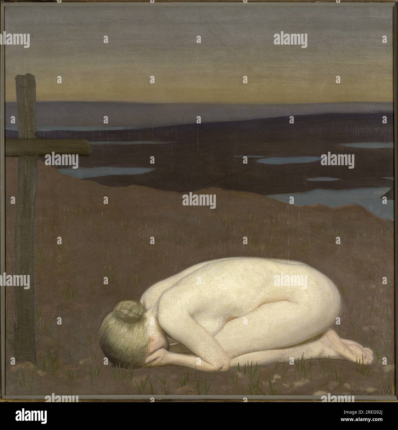 Deuil de la jeunesse 1916 (première Guerre mondiale) par George Clausen Banque D'Images