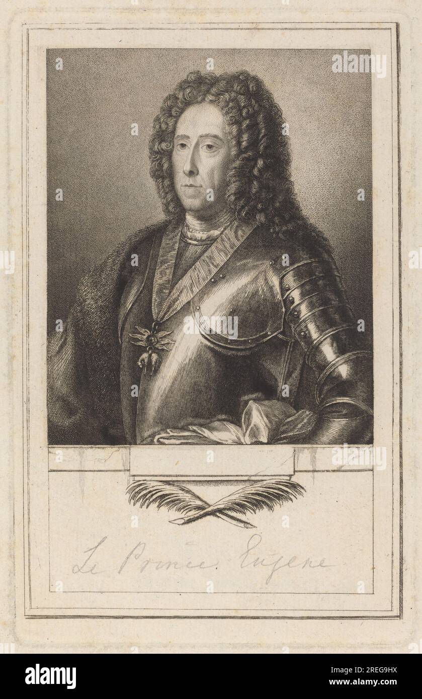 'Antoine de Marcenay de Ghuy, d'après Jan Kupecy, Prince Eugène, 1773, gravure sur papier couché, planche : 14,8 x 19,4 cm (5 13/16 x 7 5/8 in.) Feuille : 20,1 x 13,9 cm (7 15/16 x 5 1/2 po), Don de la succession de Leo Steinberg, 2011.139.173' Banque D'Images