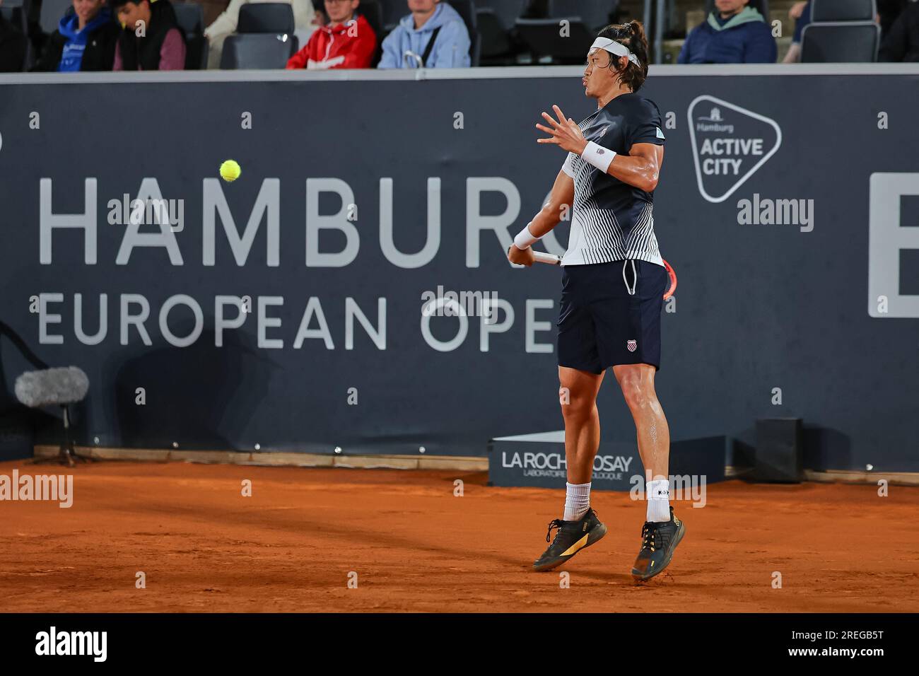 Hambourg, Hambourg, Allemagne. 27 juillet 2023. ZHIZHEN ZHANG (CHN) - HAMBURG EUROPEAN OPEN - Hamburg - Homme tennis, ATP500, 27.7,2023, Hamburg (tennis am Rothenbaum), Germany, Foto : Mathias Schulz (image de crédit : © Mathias Schulz/ZUMA Press Wire) USAGE ÉDITORIAL UNIQUEMENT! Non destiné à UN USAGE commercial ! Banque D'Images
