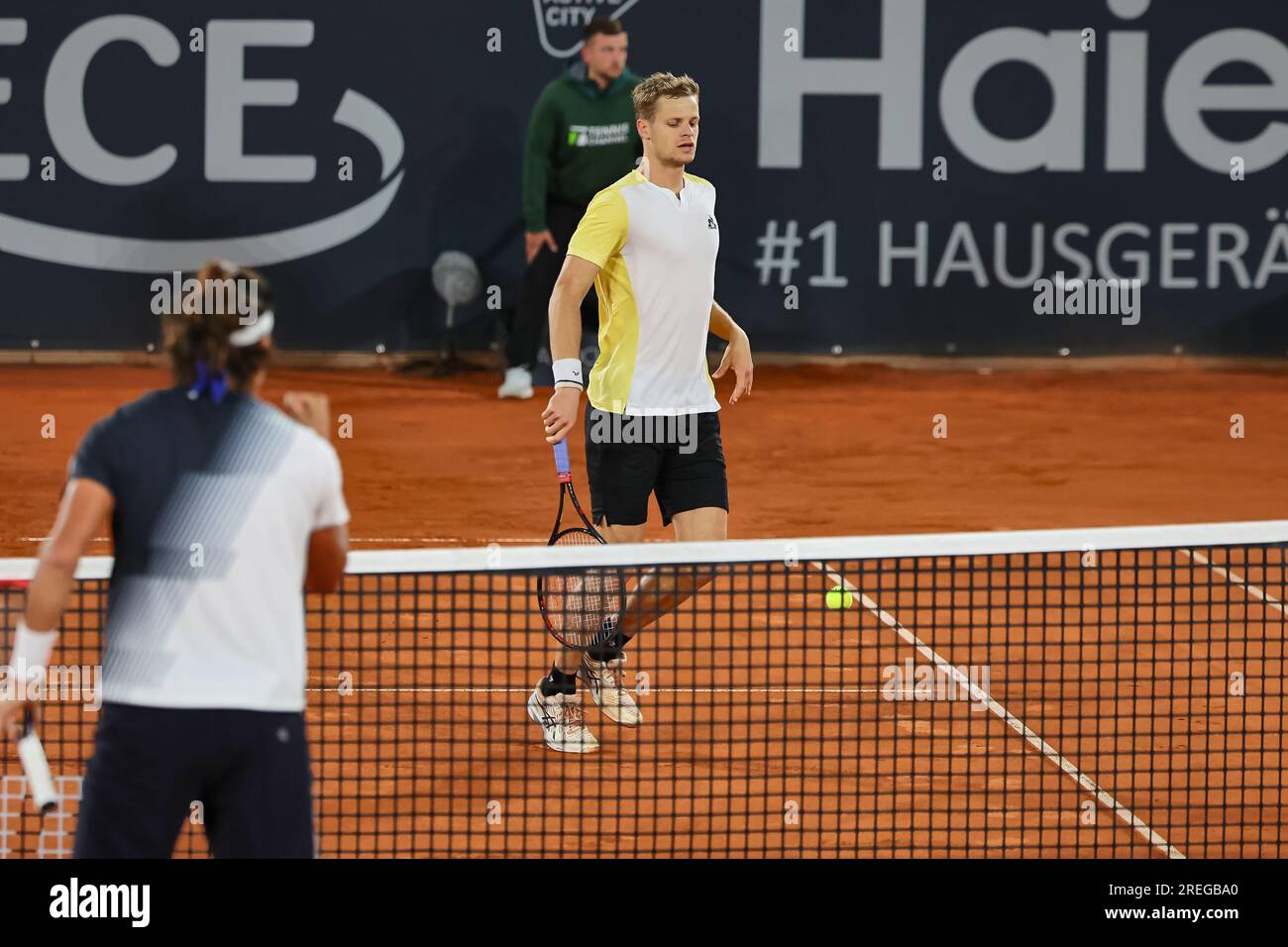 Hambourg, Hambourg, Allemagne. 27 juillet 2023. Yannick Hanfmann (GER) - HAMBURG EUROPEAN OPEN - Hamburg - Homme tennis, ATP500, 27.7,2023, Hamburg (tennis am Rothenbaum), Germany, Foto : Mathias Schulz (image de crédit : © Mathias Schulz/ZUMA Press Wire) À USAGE ÉDITORIAL UNIQUEMENT! Non destiné à UN USAGE commercial ! Banque D'Images