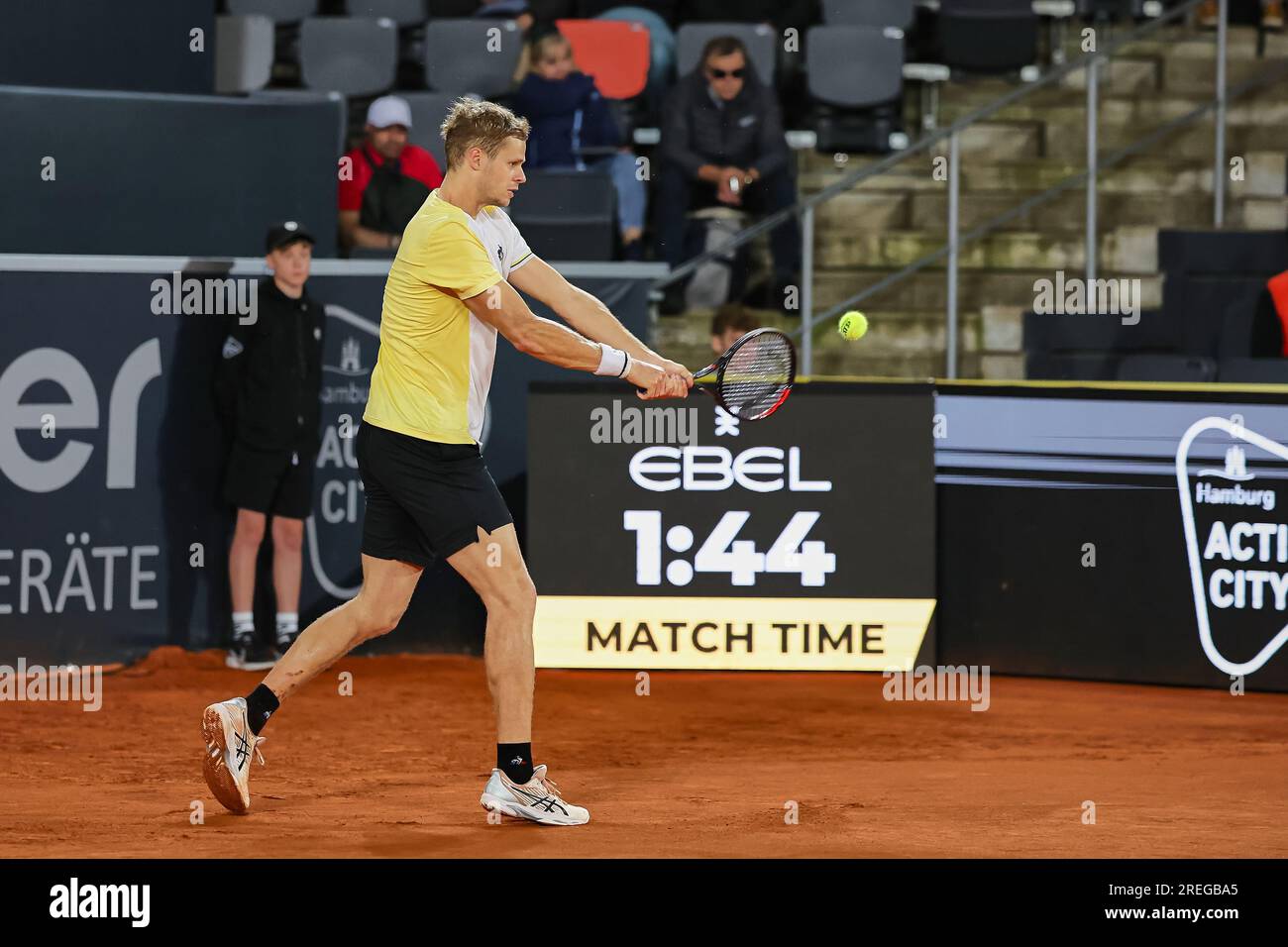 Hambourg, Hambourg, Allemagne. 27 juillet 2023. Yannick Hanfmann (GER) - HAMBURG EUROPEAN OPEN - Hamburg - Homme tennis, ATP500, 27.7,2023, Hamburg (tennis am Rothenbaum), Germany, Foto : Mathias Schulz (image de crédit : © Mathias Schulz/ZUMA Press Wire) À USAGE ÉDITORIAL UNIQUEMENT! Non destiné à UN USAGE commercial ! Banque D'Images