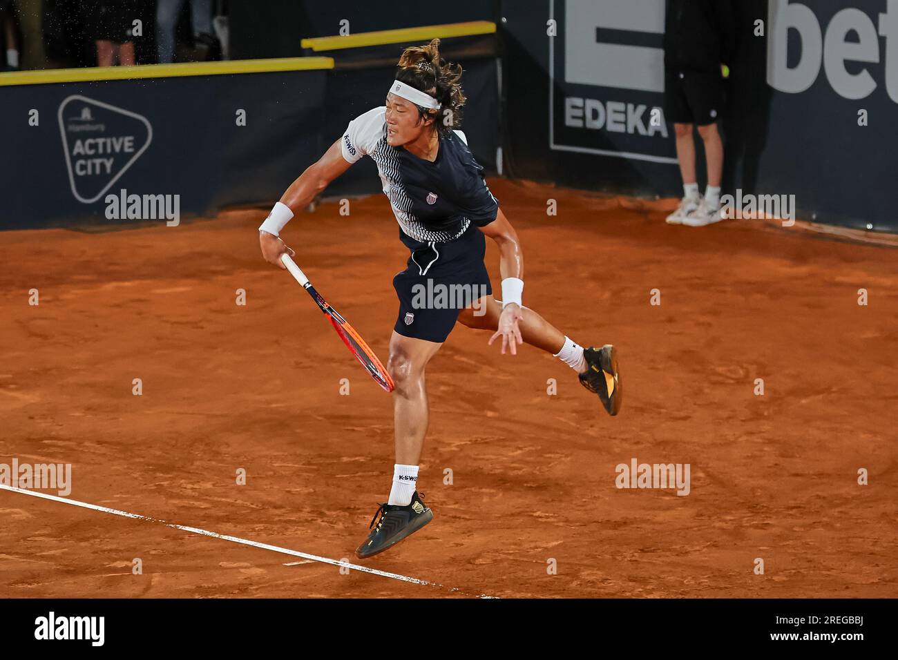 Hambourg, Hambourg, Allemagne. 27 juillet 2023. ZHIZHEN ZHANG (CHN) - HAMBURG EUROPEAN OPEN - Hamburg - Homme tennis, ATP500, 27.7,2023, Hamburg (tennis am Rothenbaum), Germany, Foto : Mathias Schulz (image de crédit : © Mathias Schulz/ZUMA Press Wire) USAGE ÉDITORIAL UNIQUEMENT! Non destiné à UN USAGE commercial ! Banque D'Images