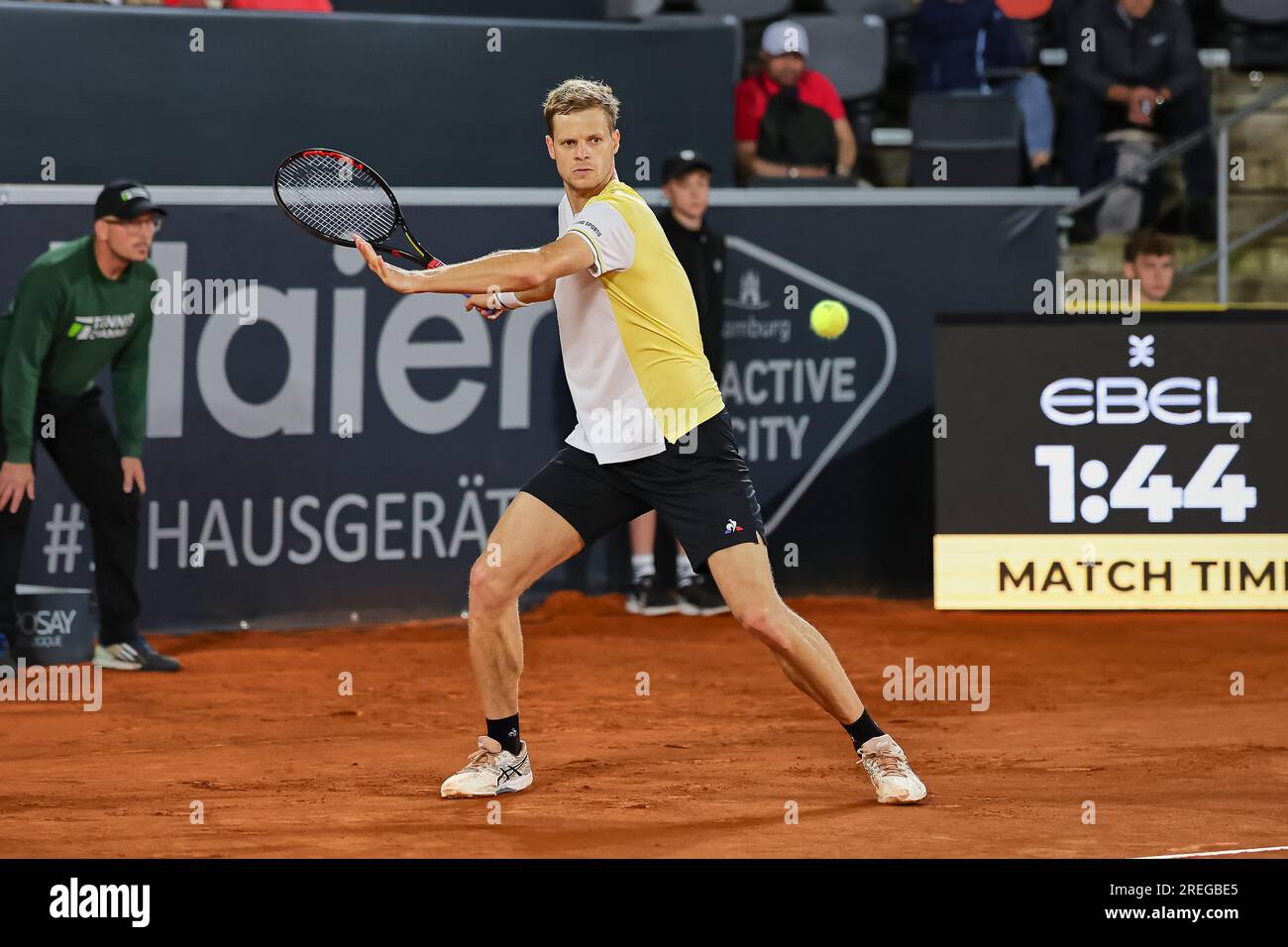 Hambourg, Hambourg, Allemagne. 27 juillet 2023. Yannick Hanfmann (GER) - HAMBURG EUROPEAN OPEN - Hamburg - Homme tennis, ATP500, 27.7,2023, Hamburg (tennis am Rothenbaum), Germany, Foto : Mathias Schulz (image de crédit : © Mathias Schulz/ZUMA Press Wire) À USAGE ÉDITORIAL UNIQUEMENT! Non destiné à UN USAGE commercial ! Banque D'Images