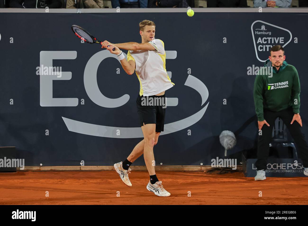 Hambourg, Hambourg, Allemagne. 27 juillet 2023. Yannick Hanfmann (GER) - HAMBURG EUROPEAN OPEN - Hamburg - Homme tennis, ATP500, 27.7,2023, Hamburg (tennis am Rothenbaum), Germany, Foto : Mathias Schulz (image de crédit : © Mathias Schulz/ZUMA Press Wire) À USAGE ÉDITORIAL UNIQUEMENT! Non destiné à UN USAGE commercial ! Banque D'Images