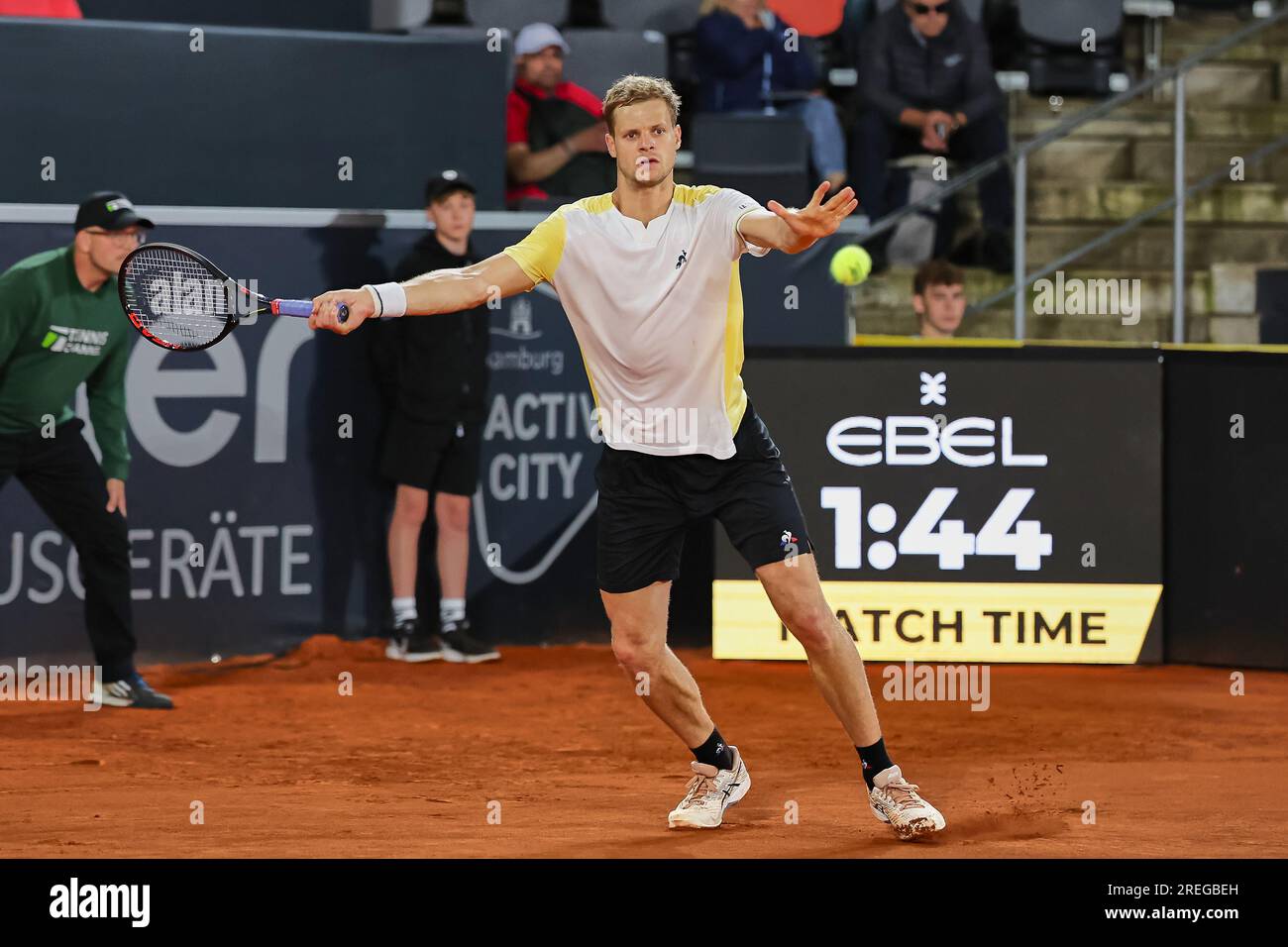 Hambourg, Hambourg, Allemagne. 27 juillet 2023. Yannick Hanfmann (GER) - HAMBURG EUROPEAN OPEN - Hamburg - Homme tennis, ATP500, 27.7,2023, Hamburg (tennis am Rothenbaum), Germany, Foto : Mathias Schulz (image de crédit : © Mathias Schulz/ZUMA Press Wire) À USAGE ÉDITORIAL UNIQUEMENT! Non destiné à UN USAGE commercial ! Banque D'Images