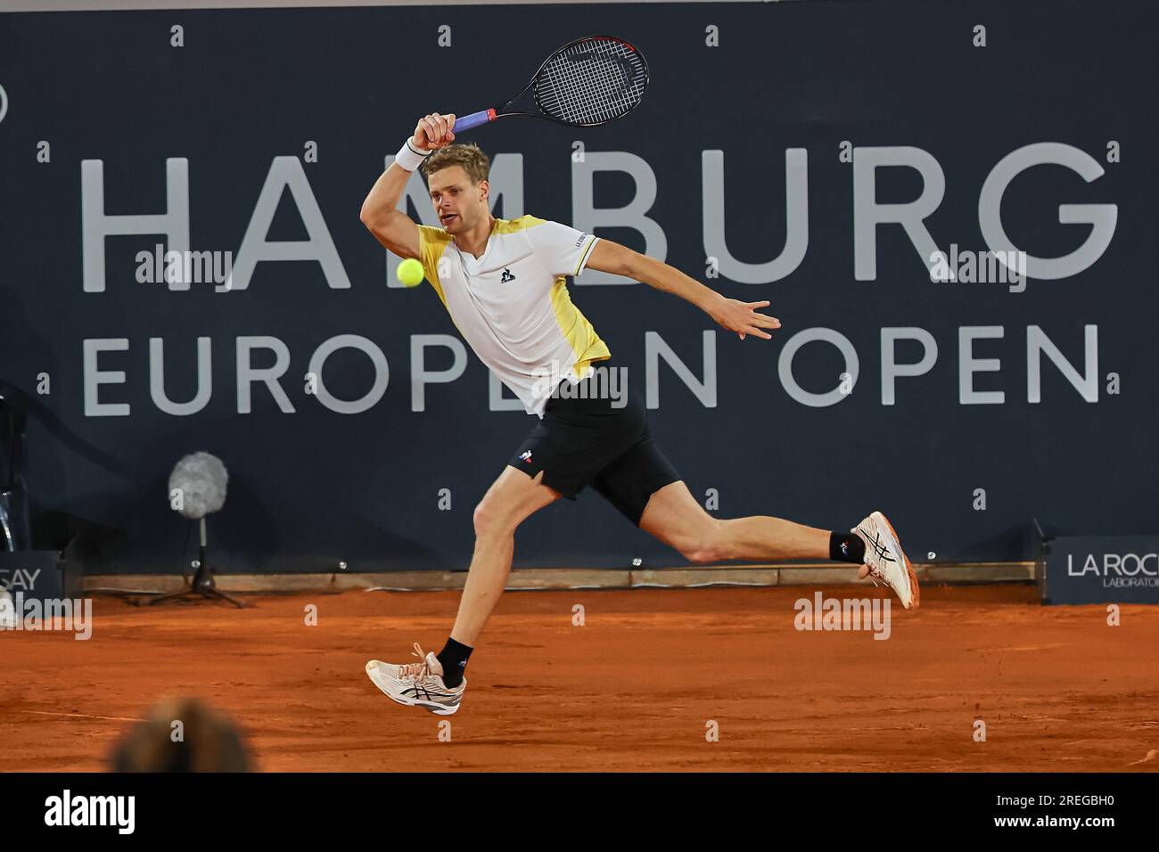Hambourg, Hambourg, Allemagne. 27 juillet 2023. Yannick Hanfmann (GER) - HAMBURG EUROPEAN OPEN - Hamburg - Homme tennis, ATP500, 27.7,2023, Hamburg (tennis am Rothenbaum), Germany, Foto : Mathias Schulz (image de crédit : © Mathias Schulz/ZUMA Press Wire) À USAGE ÉDITORIAL UNIQUEMENT! Non destiné à UN USAGE commercial ! Banque D'Images